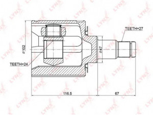LYNXauto CI-3720 jungčių komplektas, kardaninis velenas
43403-35030