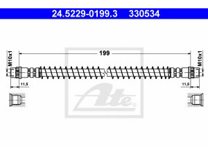 ATE 24.5229-0199.3 stabdžių žarnelė 
 Stabdžių sistema -> Stabdžių žarnelės
4806 61, 4806 57, 4806 61