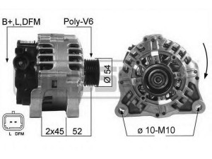 ERA 210347 kintamosios srovės generatorius 
 Elektros įranga -> Kint. sr. generatorius/dalys -> Kintamosios srovės generatorius
9638275480, 9649611380, A005TA6391