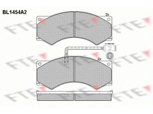 FTE BL1454A2 stabdžių trinkelių rinkinys, diskinis stabdys 
 Techninės priežiūros dalys -> Papildomas remontas
BBU8178, 190 3486, BBU 8178