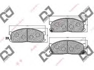 DJ PARTS BP1255 stabdžių trinkelių rinkinys, diskinis stabdys 
 Techninės priežiūros dalys -> Papildomas remontas
S091-49-80A, S09149280A, S231-49-280