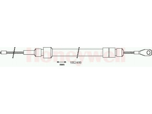 BENDIX 432929B trosas, stovėjimo stabdys 
 Stabdžių sistema -> Valdymo svirtys/trosai
1684200285, 1684201485, 1684201785