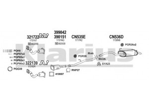 KLARIUS 630993U išmetimo sistema 
 Išmetimo sistema -> Išmetimo sistema, visa
