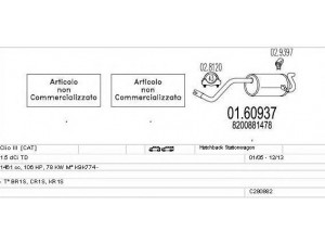 MTS C280882024005 išmetimo sistema 
 Išmetimo sistema -> Išmetimo sistema, visa