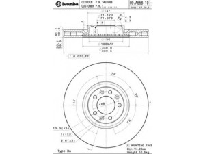 BREMBO 09.A558.10 stabdžių diskas 
 Dviratė transporto priemonės -> Stabdžių sistema -> Stabdžių diskai / priedai
424988, 424988