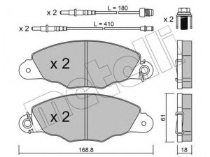 METELLI 22-0334-1 stabdžių trinkelių rinkinys, diskinis stabdys 
 Techninės priežiūros dalys -> Papildomas remontas
4251.84