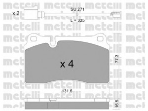 METELLI 22-0659-1K stabdžių trinkelių rinkinys, diskinis stabdys 
 Techninės priežiūros dalys -> Papildomas remontas