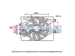 AKS DASIS 088104N ventiliatorius, radiatoriaus 
 Aušinimo sistema -> Oro aušinimas
51887951