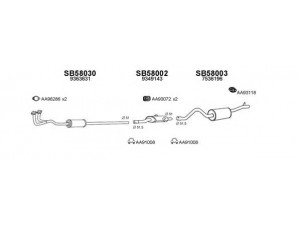 VENEPORTE 580040 išmetimo sistema 
 Išmetimo sistema -> Išmetimo sistema, visa