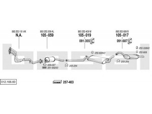 BOSAL 012.166.60 išmetimo sistema 
 Išmetimo sistema -> Išmetimo sistema, visa