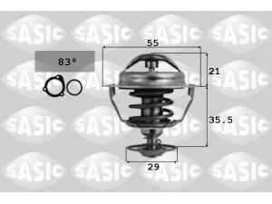 SASIC 4000365 termostatas, aušinimo skystis 
 Aušinimo sistema -> Termostatas/tarpiklis -> Thermostat
7700868274