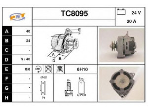SNRA TC8095 kintamosios srovės generatorius