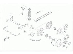 SACHS FORD-ESCOR-RS007 vairavimo mechanizmas; rato pakaba 
 Ašies montavimas/vairavimo mechanizmas/ratai -> Prekių paieška pagal schemą