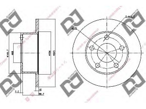 DJ PARTS BD1176 stabdžių diskas 
 Dviratė transporto priemonės -> Stabdžių sistema -> Stabdžių diskai / priedai
4A0615301A, 4A0615601A, 8E0615601