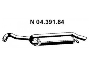 EBERSPÄCHER 04.391.84 galinis duslintuvas 
 Išmetimo sistema -> Duslintuvas
1 076 529, 1 496 895, 6 493 603