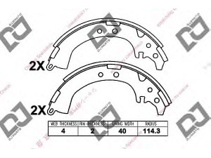 DJ PARTS BS1222 stabdžių trinkelių komplektas 
 Techninės priežiūros dalys -> Papildomas remontas
04495-32020, 04495-32021, 0449532020