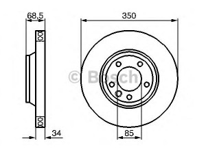BOSCH 0 986 479 251 stabdžių diskas 
 Stabdžių sistema -> Diskinis stabdys -> Stabdžių diskas
7L8 615 302, 955 351 402 50, 955 351 402 51