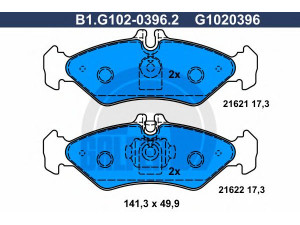 GALFER B1.G102-0396.2 stabdžių trinkelių rinkinys, diskinis stabdys 
 Techninės priežiūros dalys -> Papildomas remontas
002 420 38 20, 002 420 56 20, 002 420 69 20