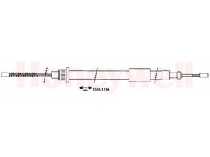 BENDIX 431289B trosas, stovėjimo stabdys 
 Stabdžių sistema -> Valdymo svirtys/trosai
4745G1, 96032564, 4745G1, 96032564