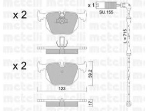 METELLI 22-0560-2K stabdžių trinkelių rinkinys, diskinis stabdys 
 Techninės priežiūros dalys -> Papildomas remontas