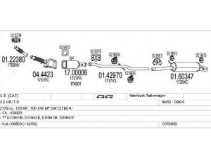 MTS C070540019923 išmetimo sistema 
 Išmetimo sistema -> Išmetimo sistema, visa