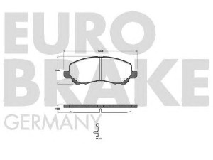 EUROBRAKE 5502223028 stabdžių trinkelių rinkinys, diskinis stabdys 
 Techninės priežiūros dalys -> Papildomas remontas
MR527675, MR569403, MR727674, 4605A795