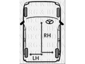 BORG & BECK BKB1011 trosas, stovėjimo stabdys 
 Stabdžių sistema -> Valdymo svirtys/trosai
522 598, 522 621, 522598, 522621