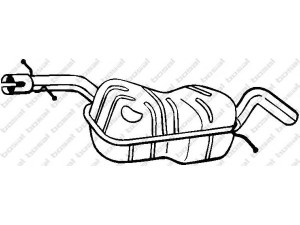BOSAL 220-013 vidurinis duslintuvas 
 Išmetimo sistema -> Duslintuvas
1K0253209CF, 1K0 253 209 CF