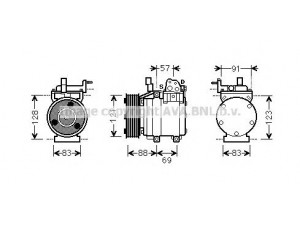 AVA QUALITY COOLING HYK258 kompresorius, oro kondicionierius 
 Oro kondicionavimas -> Kompresorius/dalys
977014A950