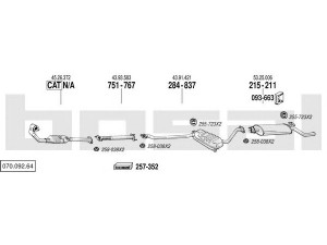 BOSAL 070.092.64 išmetimo sistema 
 Išmetimo sistema -> Išmetimo sistema, visa
