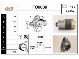 SNRA FO9039 starteris
77BB11000BA, 82GB11000EA