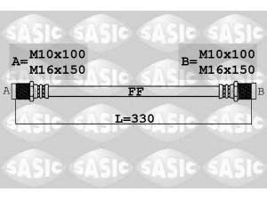 SASIC 6606238 stabdžių žarnelė 
 Stabdžių sistema -> Stabdžių žarnelės
500327229, 504265500