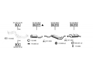 ASMET VA035820 išmetimo sistema 
 Išmetimo sistema -> Išmetimo sistema, visa