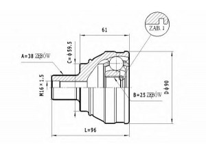 STATIM C.335 jungčių komplektas, kardaninis velenas 
 Ratų pavara -> Sujungimai/komplektas
443498099D