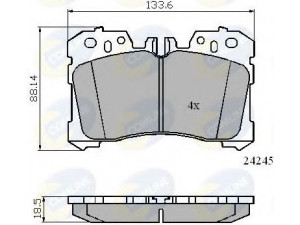 COMLINE CBP01733 stabdžių trinkelių rinkinys, diskinis stabdys 
 Techninės priežiūros dalys -> Papildomas remontas
044650W110