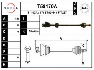 EAI T58170A kardaninis velenas