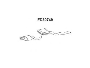 VENEPORTE FD30749 priekinis duslintuvas 
 Išmetimo sistema -> Duslintuvas
5023343, 6162048