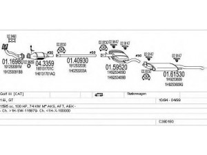 MTS C380180002983 išmetimo sistema 
 Išmetimo sistema -> Išmetimo sistema, visa