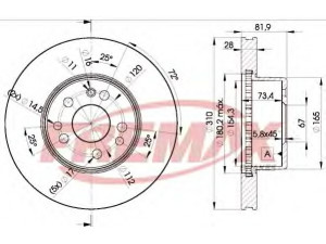 FREMAX BD-0312 stabdžių diskas 
 Dviratė transporto priemonės -> Stabdžių sistema -> Stabdžių diskai / priedai
140 421 0312