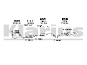 KLARIUS 720768E išmetimo sistema