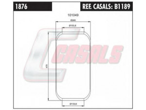 CASALS B1189 dėklas, pneumatinė pakaba 
 Pakaba -> Pneumatinė pakaba
41022620, 8139068, 5000296816