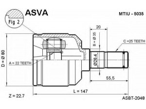 ASVA MTIU-5035 jungčių komplektas, kardaninis velenas 
 Ratų pavara -> Sujungimai/komplektas
49505-24A01, 49500-22810, 49505-24A01