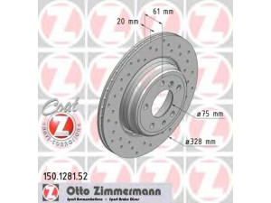 ZIMMERMANN 150.1281.52 stabdžių diskas 
 Dviratė transporto priemonės -> Stabdžių sistema -> Stabdžių diskai / priedai
3421 1 160 233, 3421 6 767 062