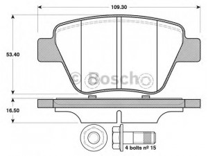 BOSCH 0 986 TB3 114 stabdžių trinkelių rinkinys, diskinis stabdys 
 Techninės priežiūros dalys -> Papildomas remontas
5K0698451, 5K0 698 451