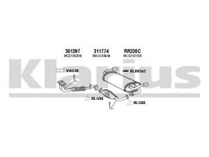 KLARIUS 120326U išmetimo sistema 
 Išmetimo sistema -> Išmetimo sistema, visa
