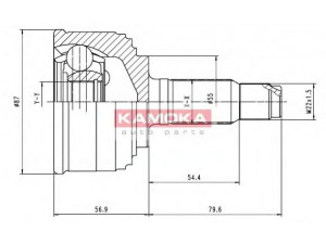 KAMOKA 6000 jungčių komplektas, kardaninis velenas 
 Ratų pavara -> Sujungimai/komplektas
44014-S30-C60, 44014-S30-C61