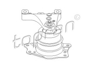 TOPRAN 111 902 variklio montavimas 
 Variklis -> Variklio montavimas -> Variklio montavimo rėmas
6Q0 199 167CA, 6Q0 199 167CQ, 6Q0 199 167DH