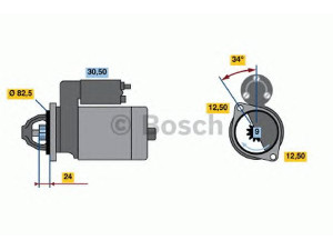 BOSCH 0 986 010 850 starteris 
 Elektros įranga -> Starterio sistema -> Starteris
001 151 77 01, 001 151 77 01 80
