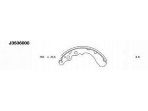 NIPPARTS J3506008 stabdžių trinkelių komplektas 
 Techninės priežiūros dalys -> Papildomas remontas
04495-87203, 04495-87207, 04495-87209