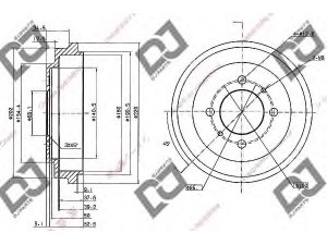DJ PARTS BR1081 stabdžių būgnas 
 Stabdžių sistema -> Būgninis stabdys -> Stabdžių būgnas
43206-50Y10, 4320650Y10